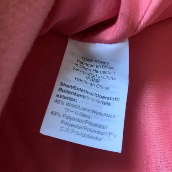 J. Crew Mercantile Women's  Pink Soft Pea‎ Coat - Picture 10 of 11